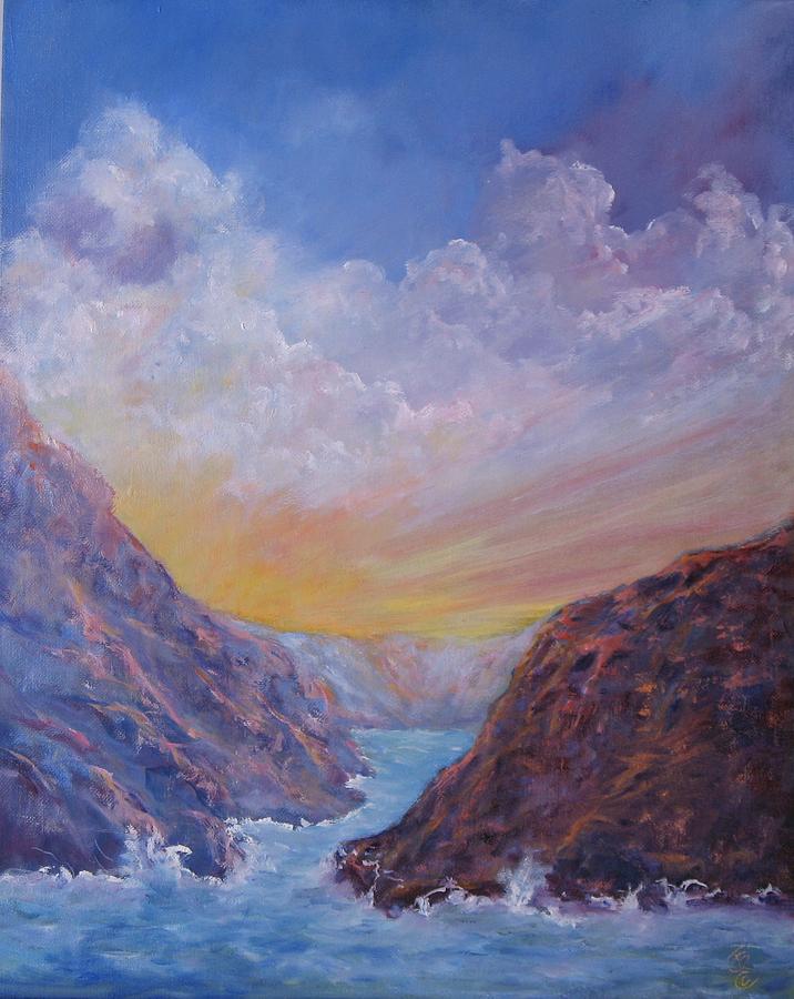 Hawaii Painting - Sea Coast Sunset by Thomas Restifo Hawaii Painting - Sea Coast Sunset by Thomas Restifo