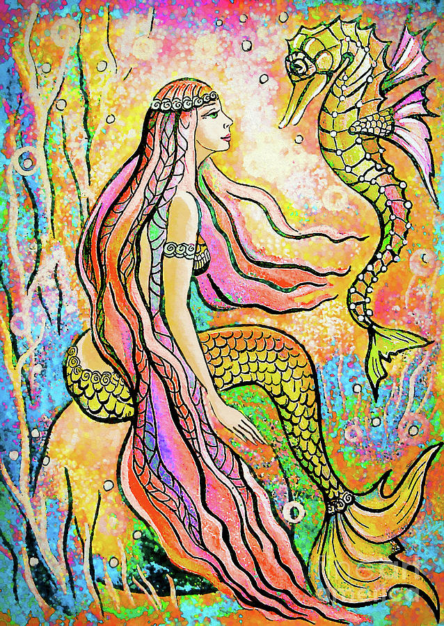 Sea Friends #1 Painting by Eva Campbell
