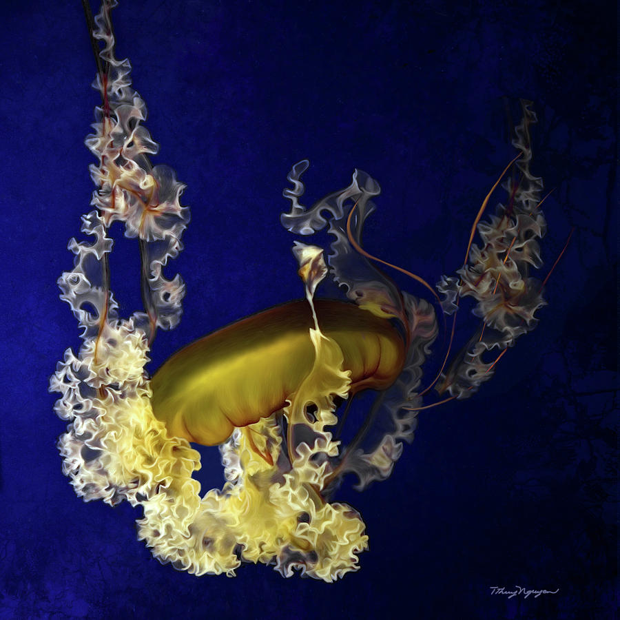 Sea Nettle Jellies #1 Digital Art by Thanh Thuy Nguyen
