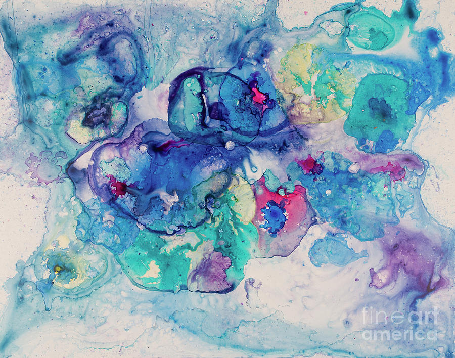 Sea of Blue #1 Painting by Linda Cranston