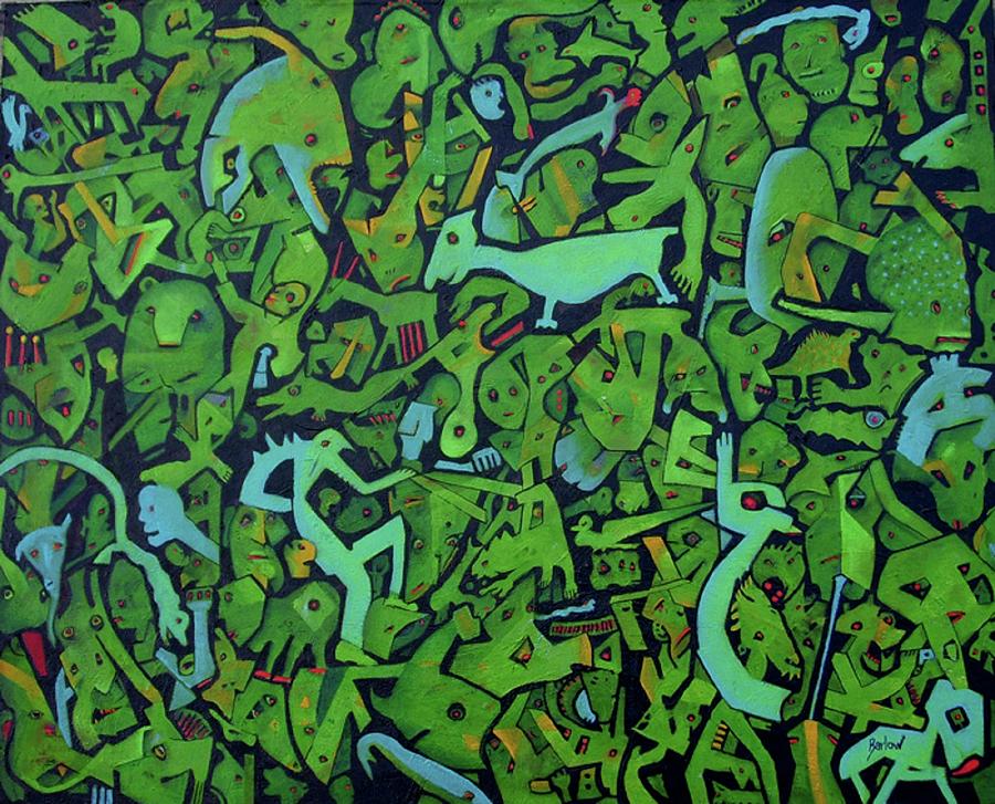 Animal Painting - Sea of Green #2 by Ron Barlow