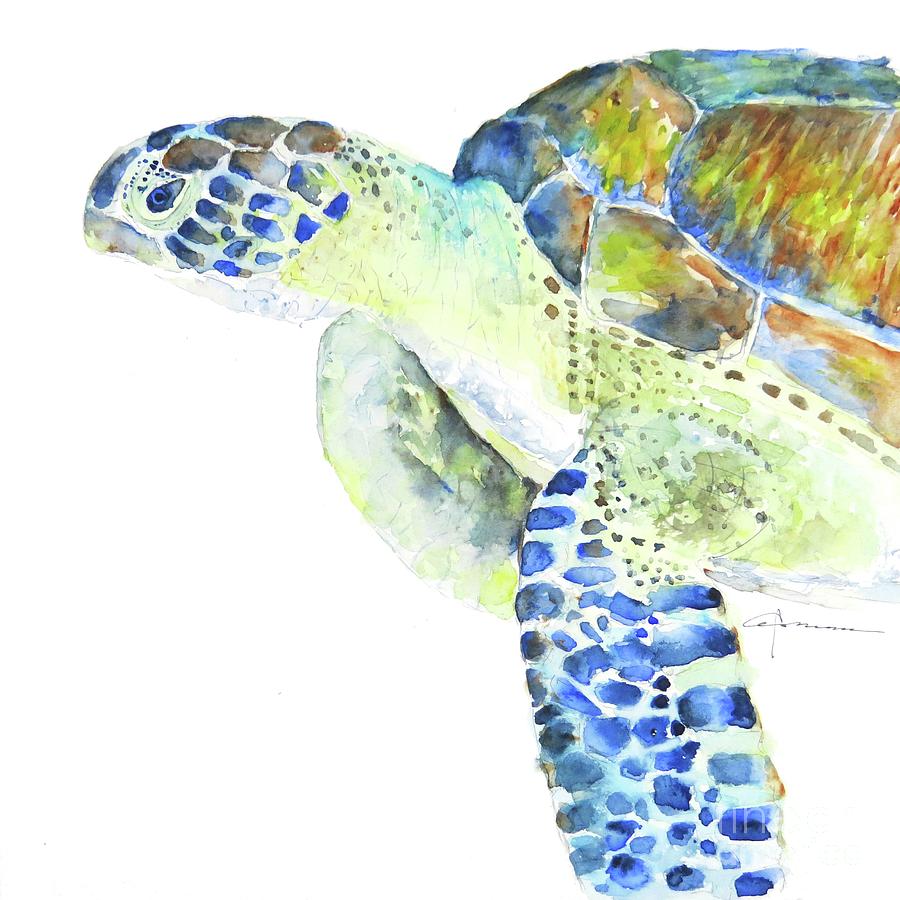 Sea Turtle #26 Painting by Claudia Hafner