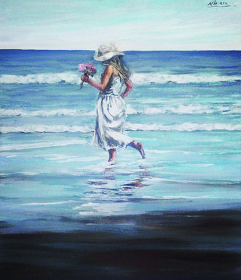 Flower Painting - Sea walk by Natalia Tejera