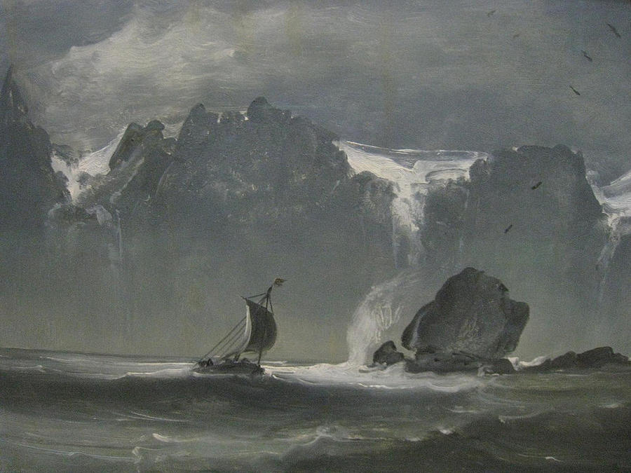 Seascape and boat Painting by Peder Balke | Fine Art America