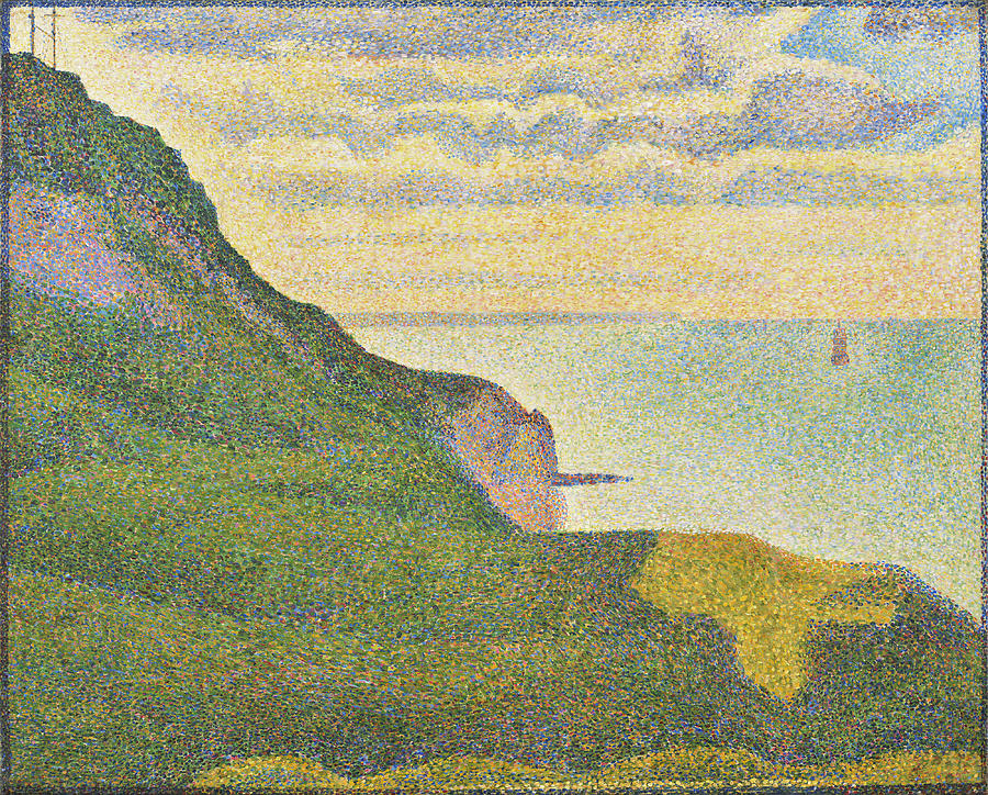 Georges Pierre Seurat Painting - Seascape At Port-En-Bessin Normandy #1 by Georges Seurat