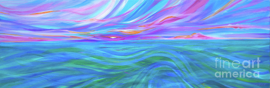 Seascape fantasy  #1 Painting by Priscilla Batzell Expressionist Art Studio Gallery