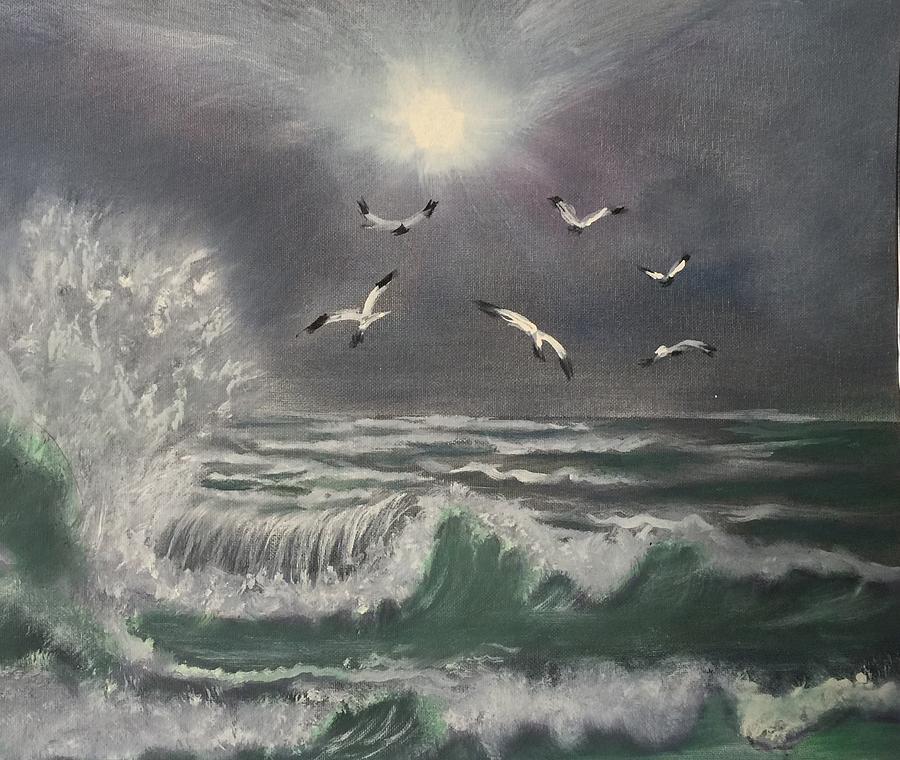 Seascape  #7 Painting by Grace Stroup