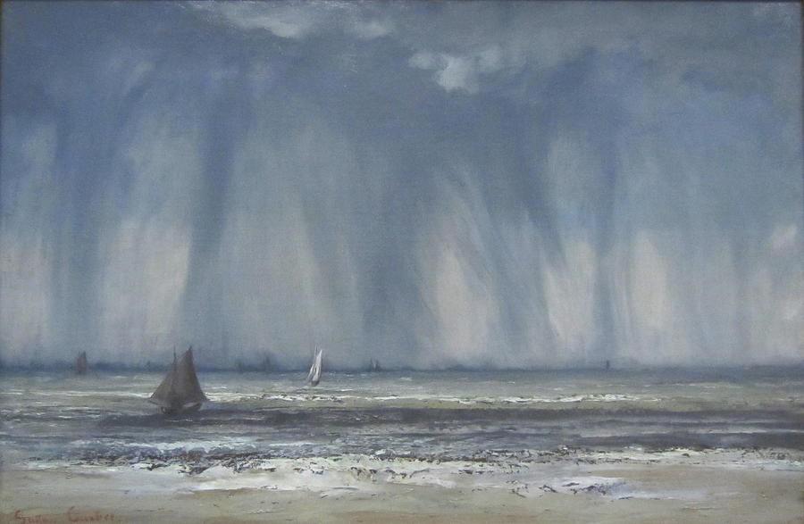 Seascape #1 Painting by Gustave Courbet