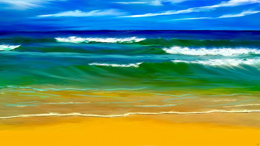 Seashore #1 Digital Art by Anthony Fishburne