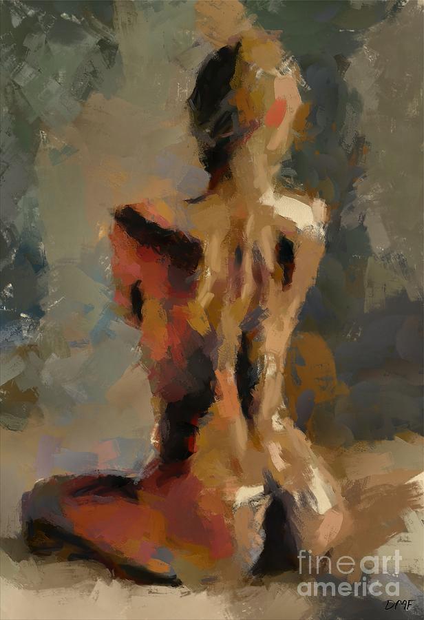 Seated Nude #2 Painting by Dragica Micki Fortuna