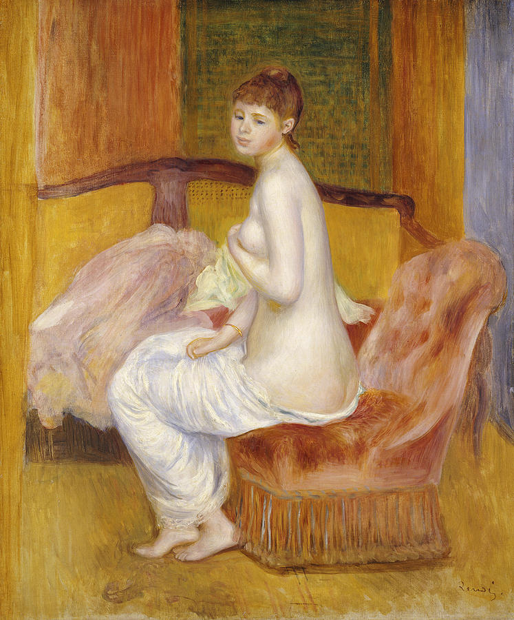Pierre Auguste Renoir Painting - Seated Nude by Pierre Auguste Renoir