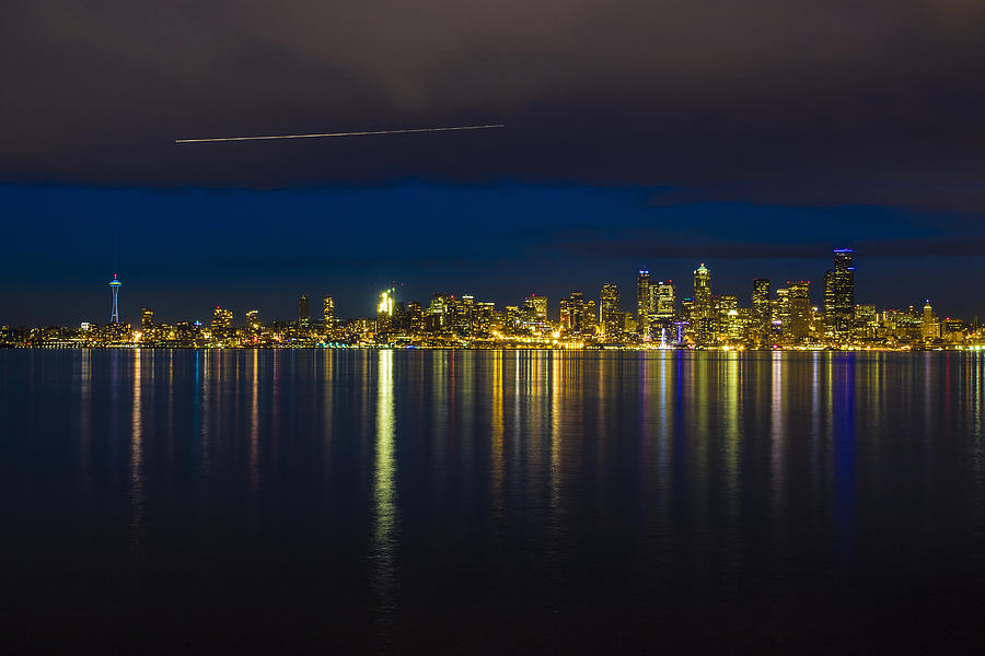 Seattle City Lights at Dusk #2 Photograph by Matt McDonald