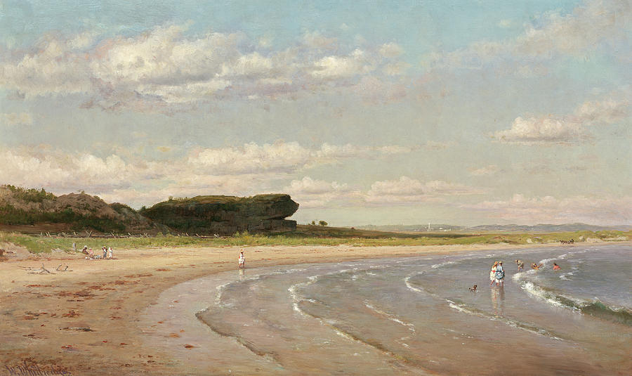 Second Beach Newport #2 Painting by Worthington Whittredge
