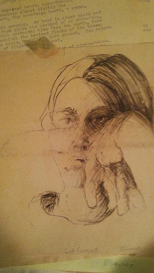 Portrait Drawing - Self Portrait #1 by Ruth Mabee
