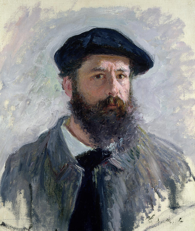 Self Portrait with a Beret Painting by Claude Monet