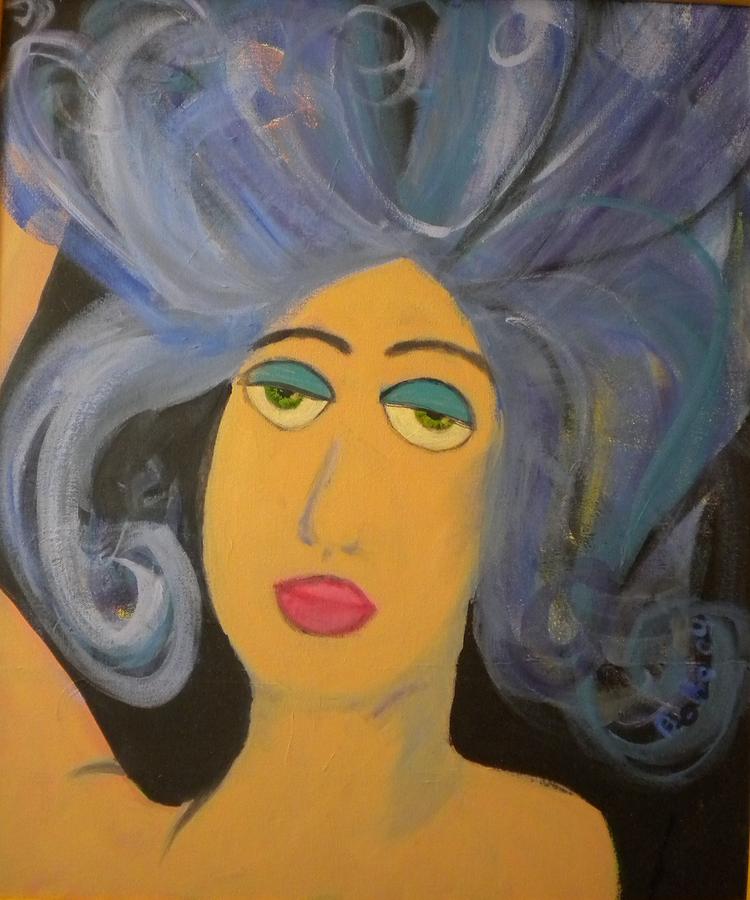 Self Portrait with an Aura #1 Painting by Bebe Brookman