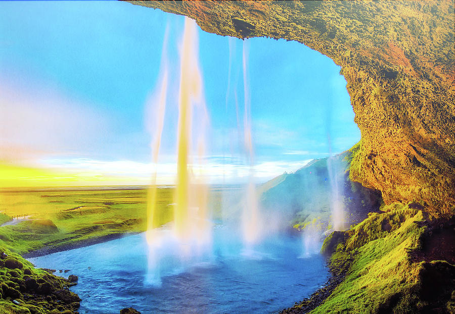 Seljalandsfoss Waterfall 2. #1 Digital Art by Roy Pedersen