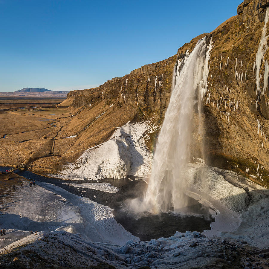 Winter Photograph - Seljalandsfoss Waterfall In The Winter #1 by Panoramic Images