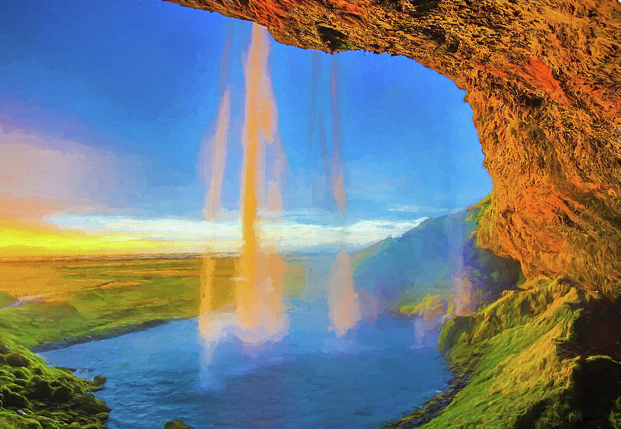 Seljalandsfoss Waterfall #1 Digital Art by Roy Pedersen
