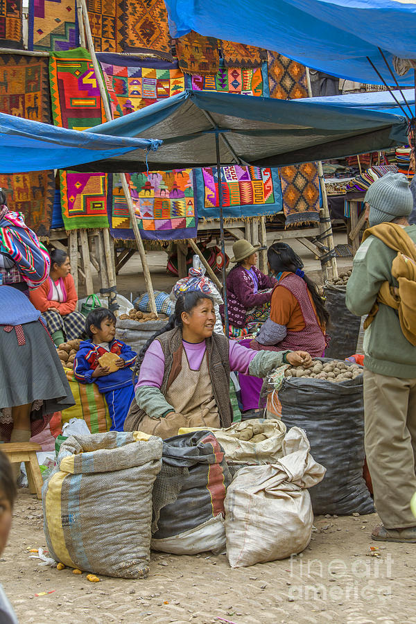 Colorful market in Peru Photograph by Patricia Hofmeester