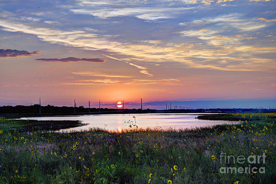 September Sunrise Over the Baker Wetlands #1 Photograph by Jean Hutchison