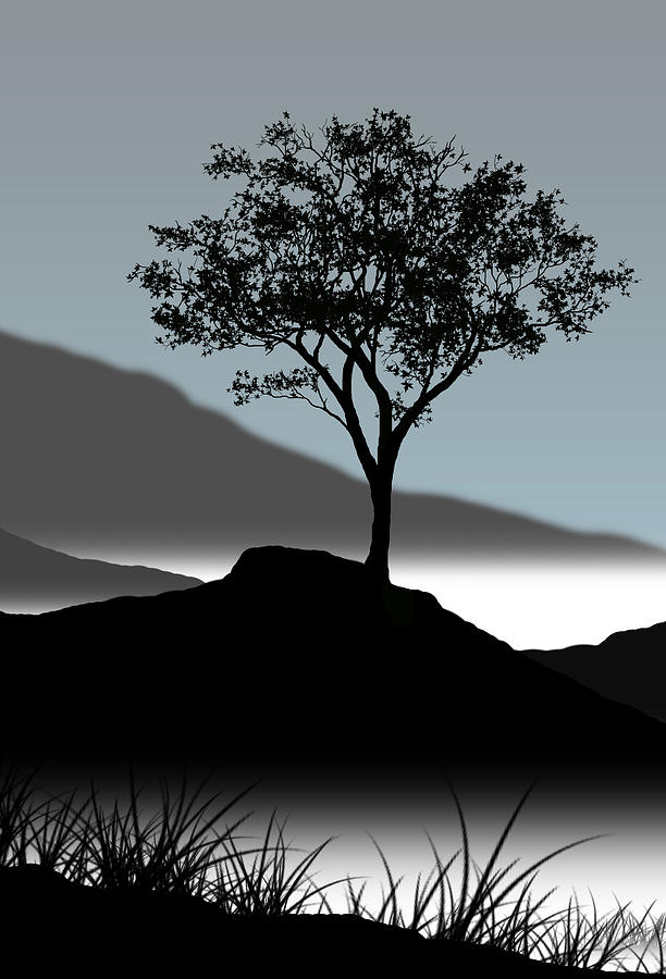 Tree Digital Art - Serene #1 by Chris Brannen