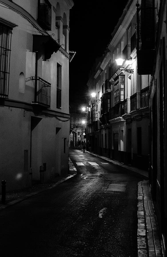 Seville at Night - Calle Aguilas #2 Photograph by AM FineArtPrints