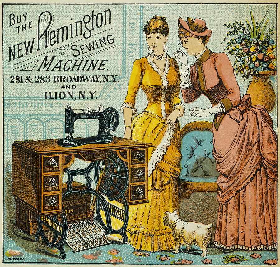 SEWING MACHINE AD, c1880 #1 Photograph by Granger