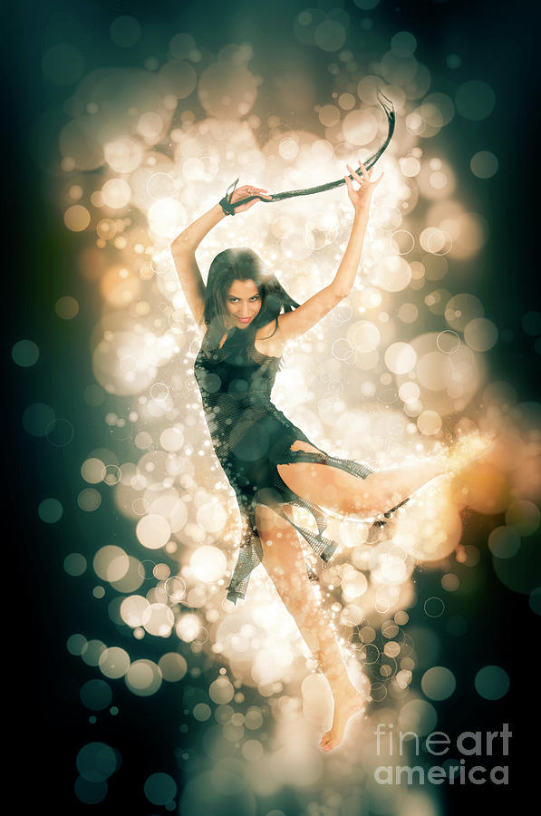 Dancing Photograph - Sexy Woman Dancing - Enhanced  #1 by Ilan Rosen