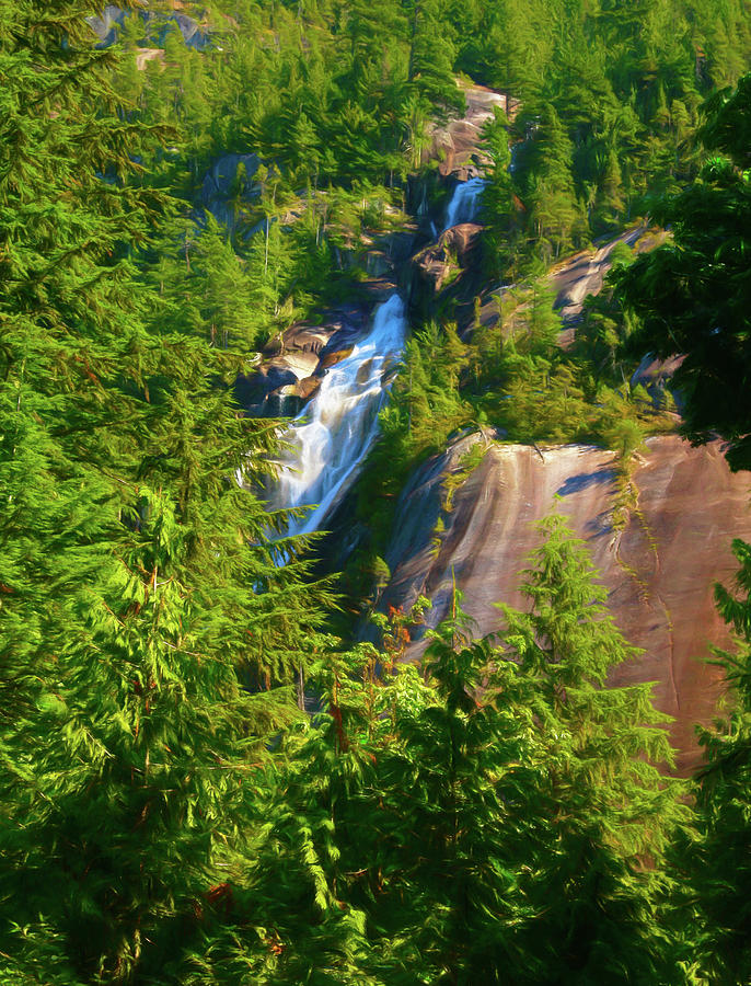 Shannon Falls - Cascading Beauty  #2 Photograph by Ola Allen