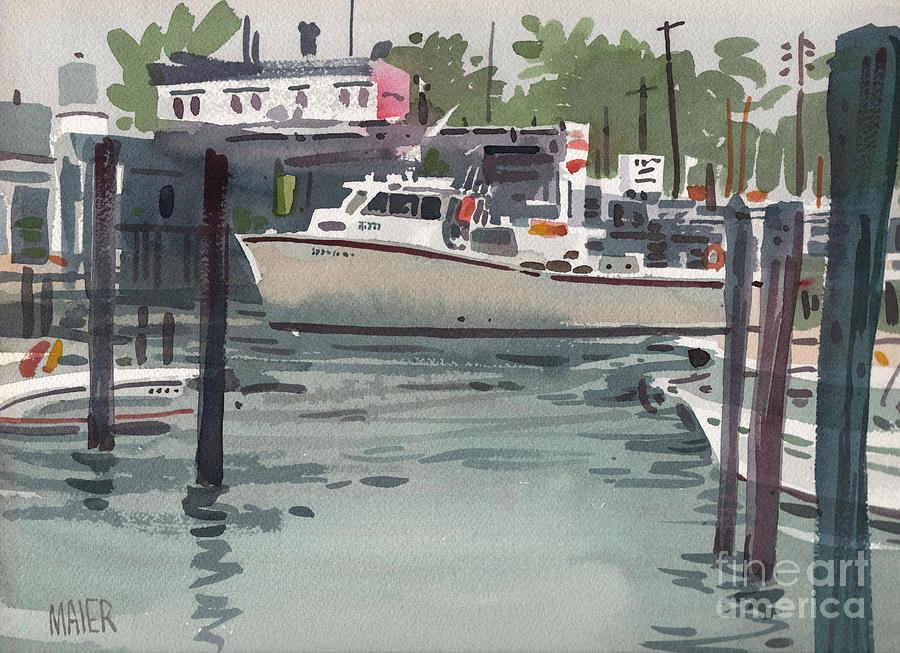 Shark River Inlet #2 Painting by Donald Maier