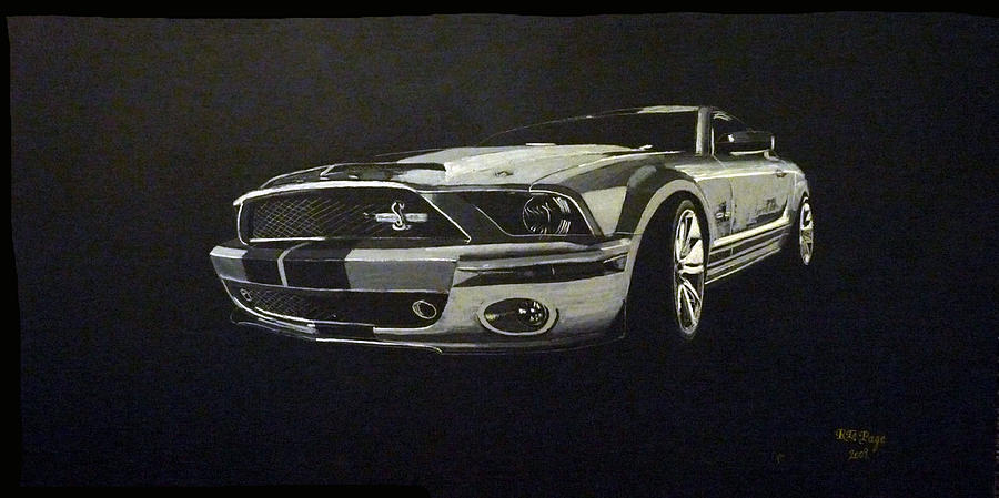 Shelby Mustang Front  #1 Painting by Richard Le Page