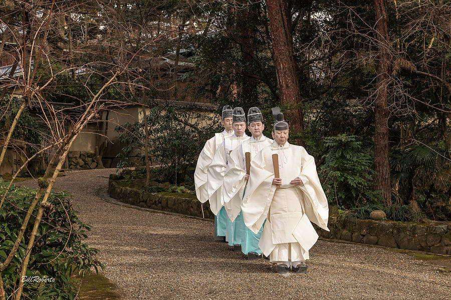 Shinto Priests  #1 Photograph by Bill Roberts