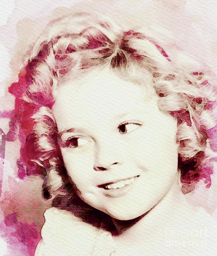 Hollywood Digital Art - Shirley Temple, Vintage Actress #1 by Esoterica Art Agency