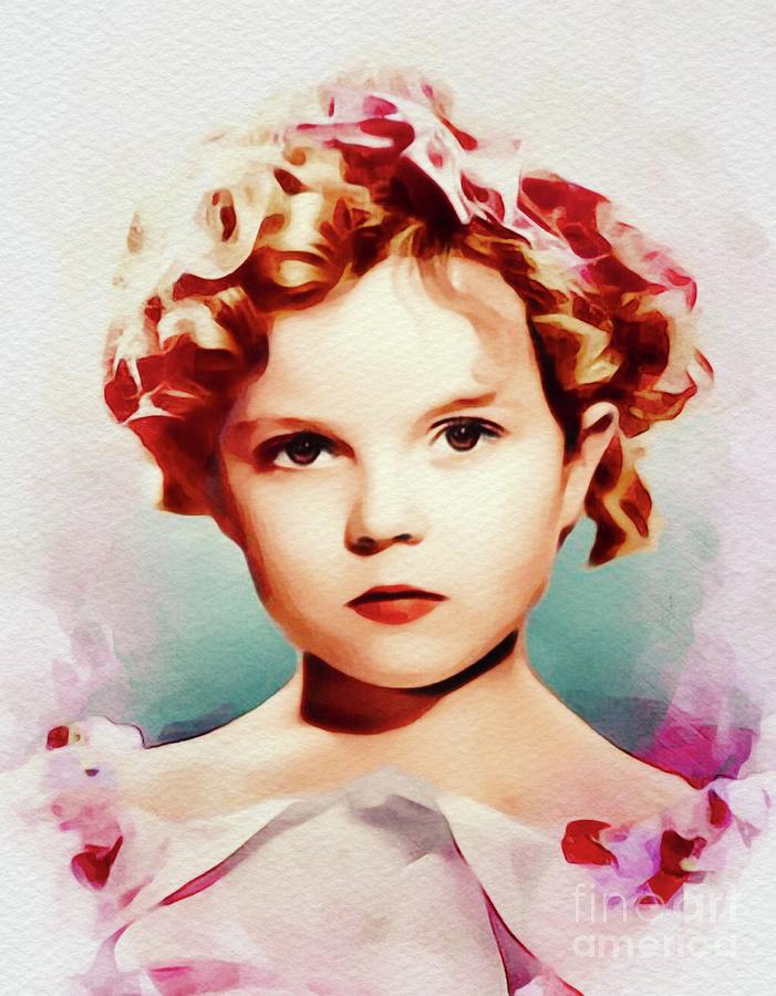 Hollywood Painting - Shirley Temple, Vintage Hollywood Actress #1 by Esoterica Art Agency
