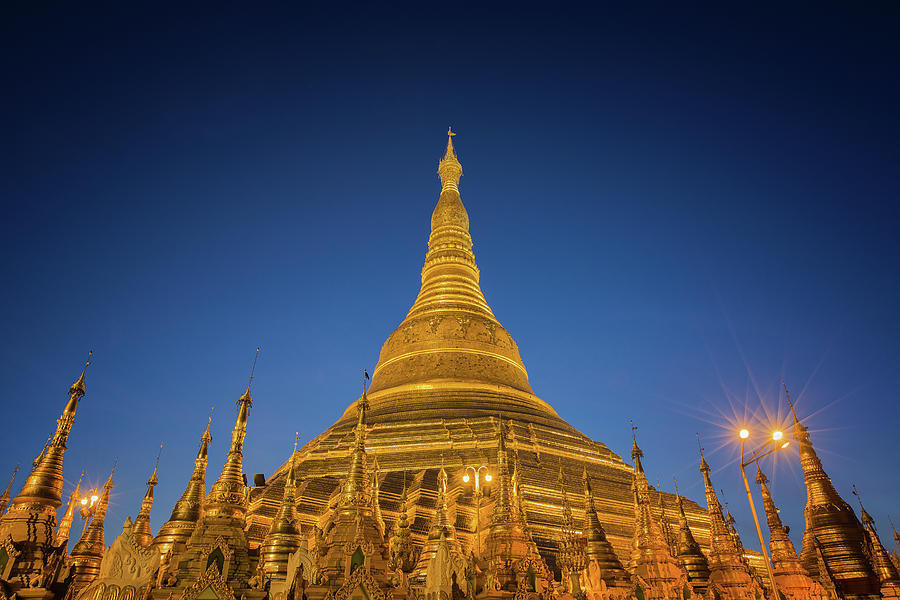 Shwedagon temple in Yangon #1 Photograph by Anek Suwannaphoom