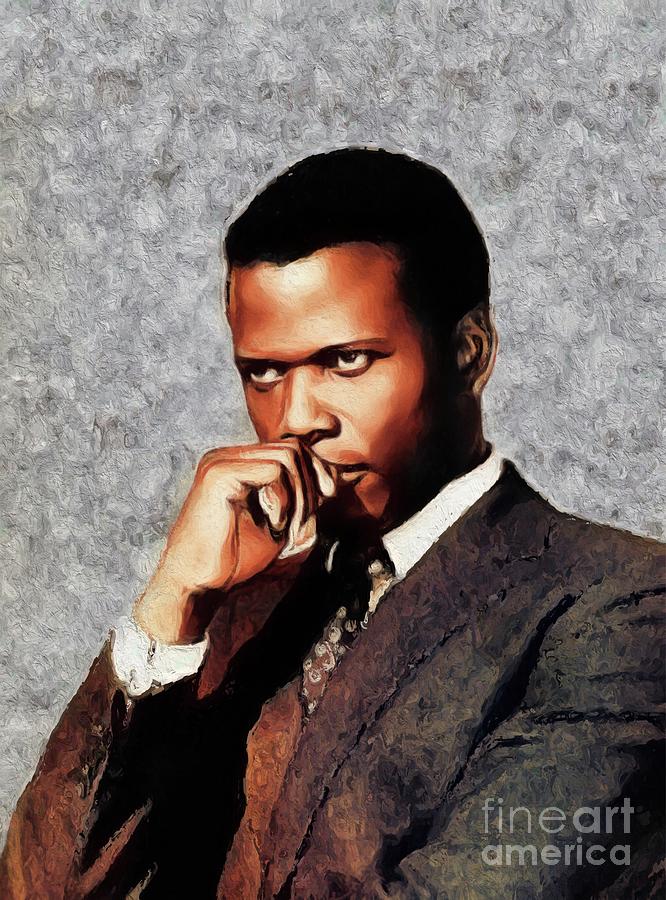 Sidney Poitier, Hollywood Legend #1 Painting by Esoterica Art Agency
