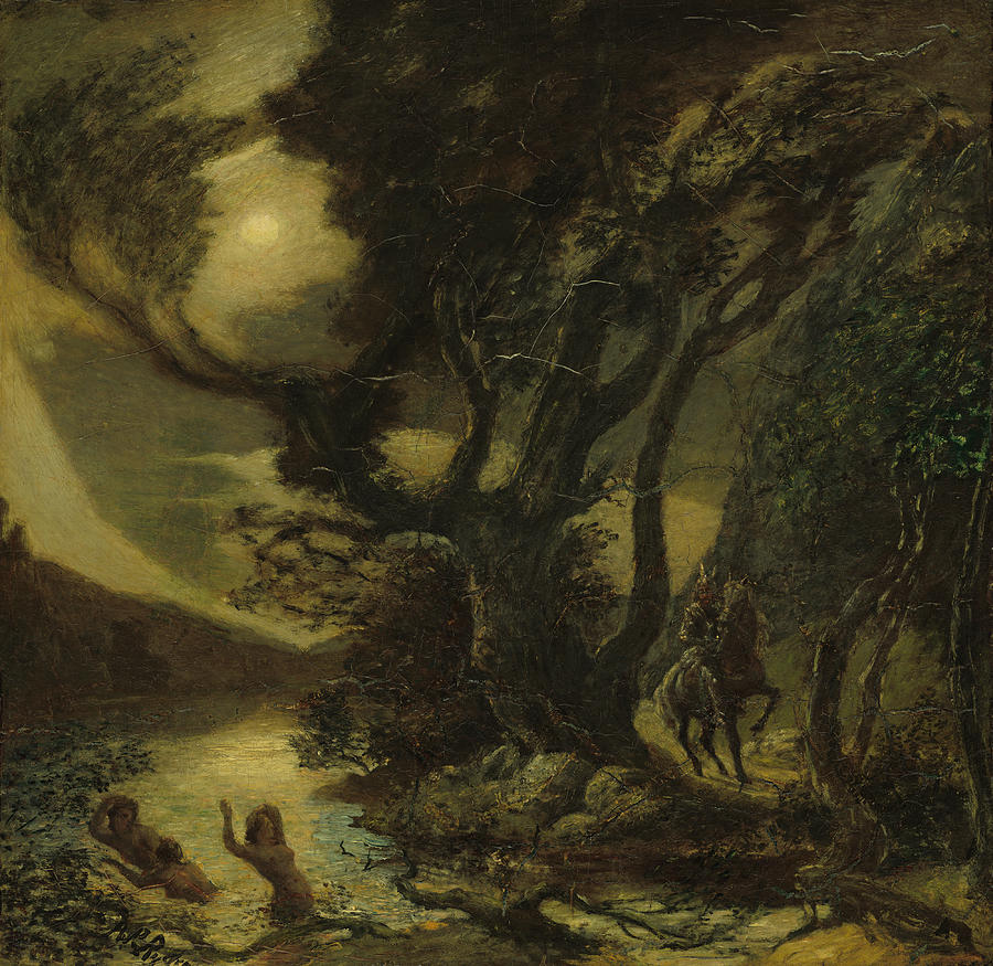 Siegfried and the Rhine Maidens #1 Painting by Albert Pinkham Ryder