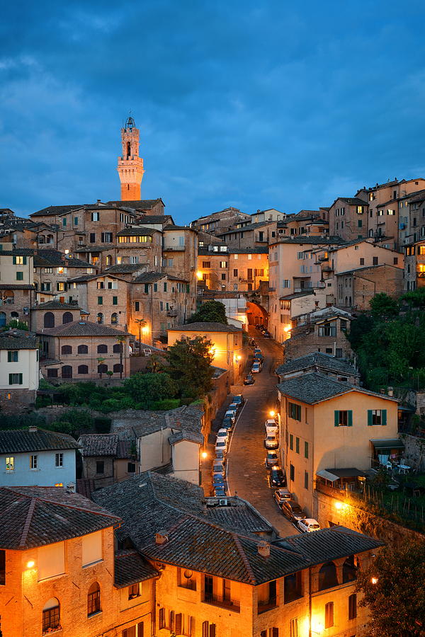Siena evening #1 Photograph by Songquan Deng