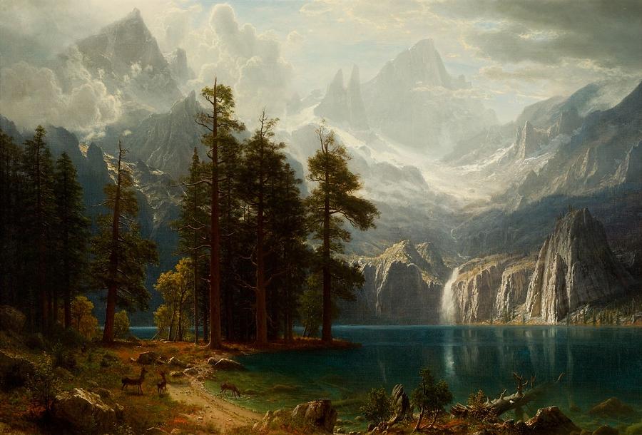 Albert Bierstadt  Painting - Sierra Nevada #1 by MotionAge Designs