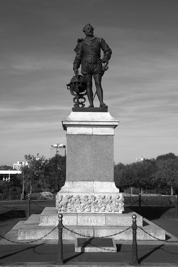 Plymouth Photograph - Sir Francis Drake Statue #1 by Chris Day