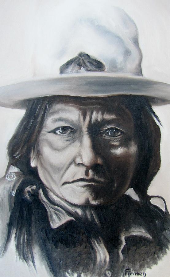 Portrait Painting - Sitting Bull #1 by Michael  TMAD Finney
