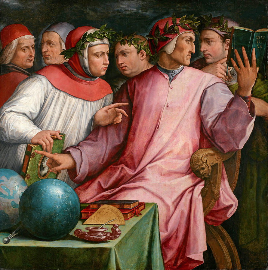  Six Tuscan Poets #1 Painting by Giorgio Vasari