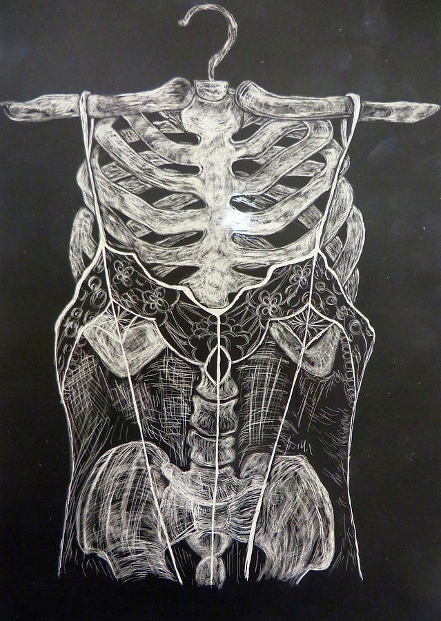 Skeleton In The Closet Drawing by Lauren Willson