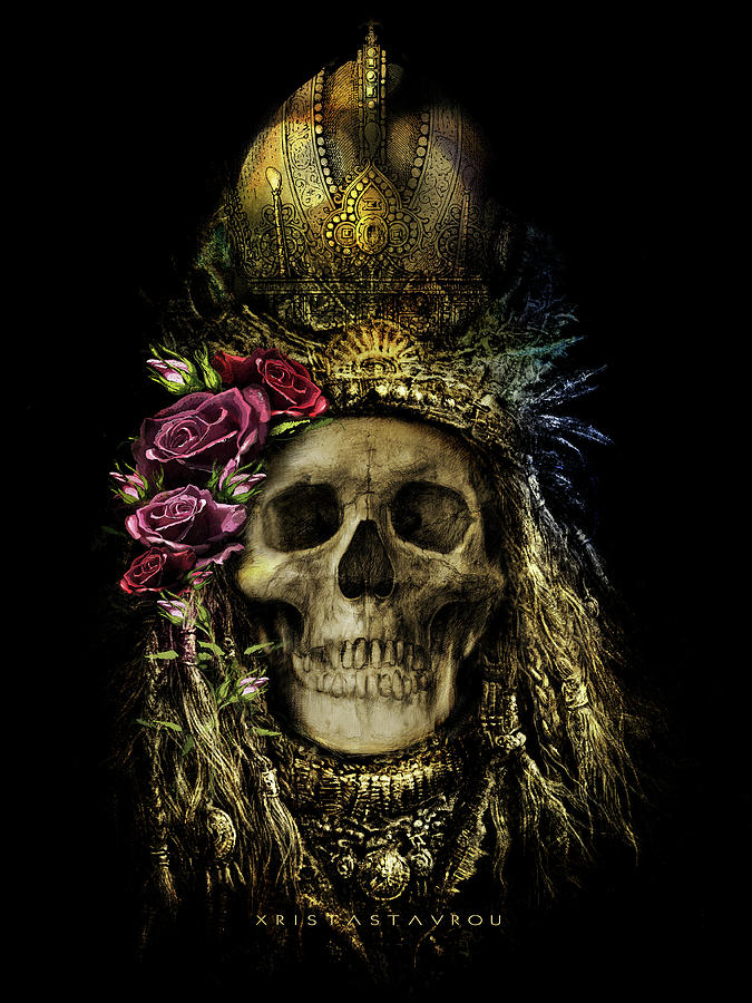 Skull Art Queen SS16 Digital Art by Xrista Stavrou