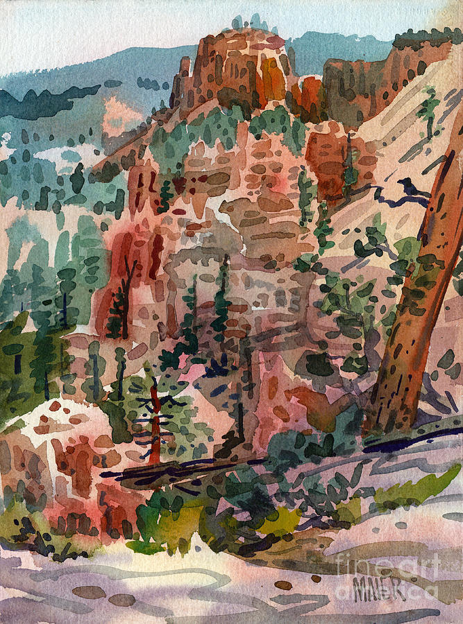 Bryce Canyon Painting - Skunk Creek Trailhead at Bryce by Donald Maier