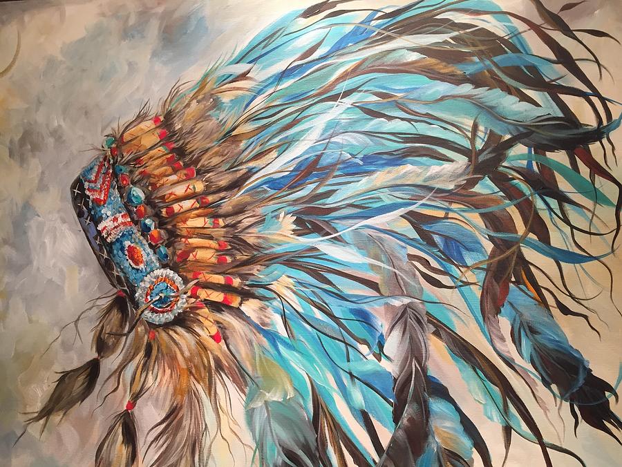 Sky Feather Painting by Heather Roddy
