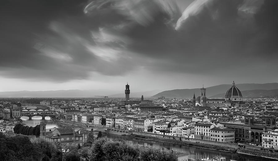 Skyline Of Florence City In Italy Photograph