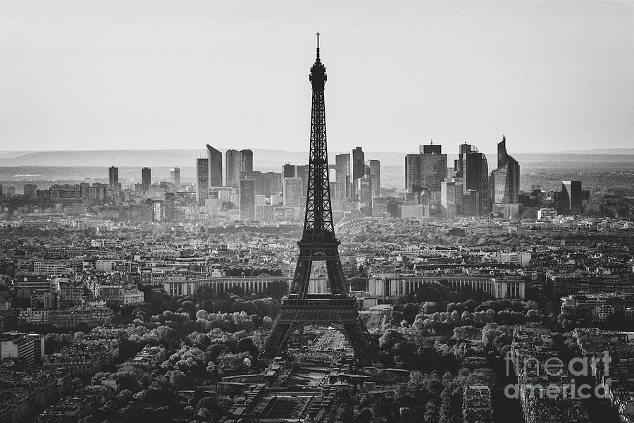 Skyline of Paris in black and white Photograph by Marcus Lindstrom