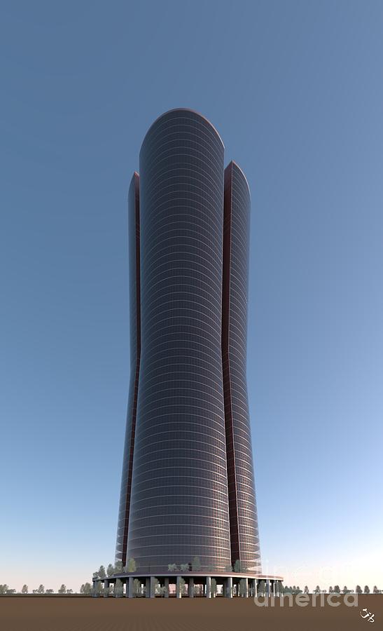 Skyscraper #1 Digital Art by Ronald Bissett